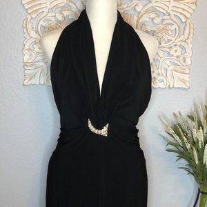 Joseph Ribkoff Black Formal Halter Dress 8